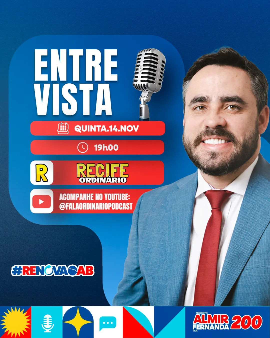 Peça digital da campanha OAB Pernambuco 2024